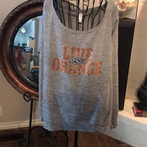 Oklahoma state blinged out sweatshirt